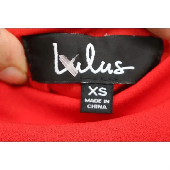 LuLus Red Cut-Out Dress-Size XS-New without Tags-Bow-Straps-Empire Waist-Lined - Picture 3 of 9